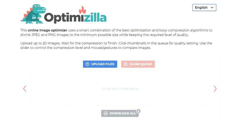 Optimizilla : outil d'optimisation d'images